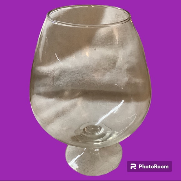 Kitchen Vintage Large Clear Glass Brandy Snifter Fish Bowl Terrarium